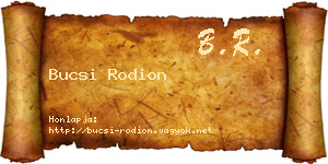 Bucsi Rodion névjegykártya